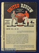 1957/58 FA Cup 5th round Manchester Utd v Sheffield Wednesday programme no. 21, 19th February