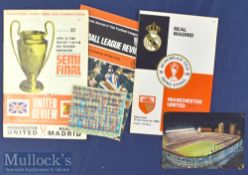 1968 European Cup semi-final Manchester Utd v Real Madrid programme plus match ticket, Real Madrid v