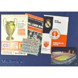 1968 European Cup semi-final Manchester Utd v Real Madrid programme plus match ticket, Real Madrid v