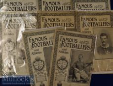 Complete Set of Famous Footballers and Athletes 1895 published by Hudson & Kearns in 14 parts, a