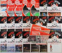 Selection of Manchester United 1970/80/90s home and away football programmes a mixed selection and