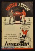 1946/47 Manchester United v Charlton Athletic Football Programme date 4 Jan, team changes, scores,