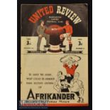 1946/47 Manchester United v Charlton Athletic Football Programme date 4 Jan, team changes, scores,