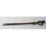 BURR ELM WALKING CANE of tapering form surmounted with a carved lion, 88.5cm long, together with a