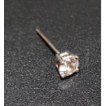 SINGLE DIAMOND STUD EARRING the round brilliant cut diamond approximately 0.3cts, in unmarked