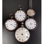LADIES VICTORIAN SILVER KEY WIND FOB WATCH case fully chased with flowers and shield patterns,
