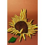 ED O'FARRELL Sunflower (copper), acrylic on canvas, signed and titled to verso, 70cm x 49.5cm