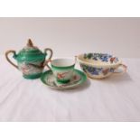 MIXED LOT OF CERAMICS comprising Mason's Ironstone Strathmore pattern soup bowls and saucers,