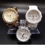 THREE MICHAEL KORS WRISTWATCH model numbers MK-5020, MK-5145 and MK-5354 (3)