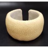 CREAM COLOURED SHAGREEN BANGLE by 'Maximo'