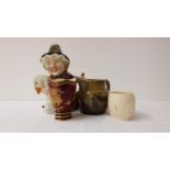 SHORTER POTTERY FIGURINE OF MOTHER GOOSE a Ridgway jug, Carlton Ware Rouge Royale vase, Burleigh