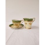 ROYAL STAFFORD PORCELAIN TEA SERVICE comprising cups and saucers, side and sandwich plates, milk jug