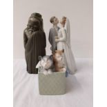 LLADRO FIGURINE depicting a wedding couple, 19cm high; Lladro figurine of a Chinese gentleman in