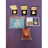 FOUR CONSECUTIVE YEARS OF ROYAL MINT SILVER PROOF £1 COINS comprising 1983, 1984, 1985 and 1986, all