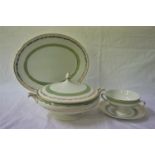 SIMPSONS LTD. DINNER SERVICE decorated in the Greenwood pattern and comprising dinner plates, side