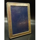 RECTANGULAR SILVER PHOTOGRAPH FRAME with bead edge decoration, on easel support, London 1998,