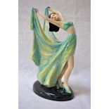 PEGGY DAVIES FIGURINE of Lo La Palooza - a dancing girl, numbered 323/500, boxed, 25.5cm high