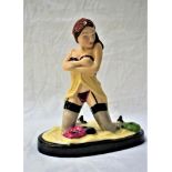 PEGGY DAVIES FIGURINE of Phoebe - a scantily clad lady, numbered 108/200, boxed, 18cm high