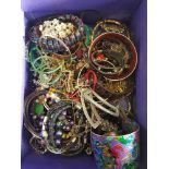 SELECTION OF COSTUME JEWELLERY including a Gillian Anderson floral decorated bangle, various other