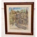 ALLAN RICHARDSON University Lodge, watercolour, monogrammed and dated 1997, 56cm x 47cm