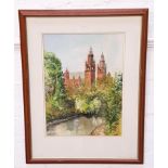 ALLAN RICHARDSON Kelvingrove Art Gallery, watercolour, monogrammed and dated 1993, 49.5cm x 36.5cm