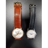 GENTLEMAN'S ETERNA-MATIC WRISTWATCH the white dial with baton five minute markers; together with a