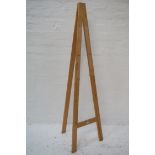 BEECH A FRAME EASEL with a fold out leg and height adjustable pegs, 150cm high