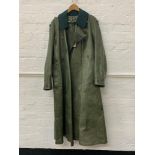 WORLD WAR 2 GERMAN MILITARY MOTORCYCLE COAT constructed from vulcanised rubber marked to the