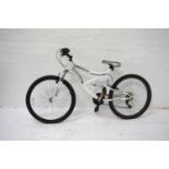 MUDDY FOX LANDSLIDE MOUNTAIN BIKE with dual suspension and eighteen speed Shimano gears