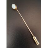 OPAL STICK PIN in unmarked gold
