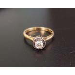 DIAMOND SOLITAIRE RING the round brilliant cut diamond approximately 0.25cts, on eighteen carat gold