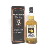 SPRINGBANK 10YO - SIGNED BY JOHN LOWE A unique bottle of Springbank 10 Year Old Single Malt Scotch