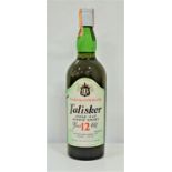 TALISKER 12YO A great bottle of the Talisker 12 Year Old Single Malt Scotch Whisky bottled by The