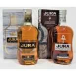 TWO BOTTLES OF JURA MALT comprising: one Isle of Jura Superstition Single Malt Scotch Whisky.