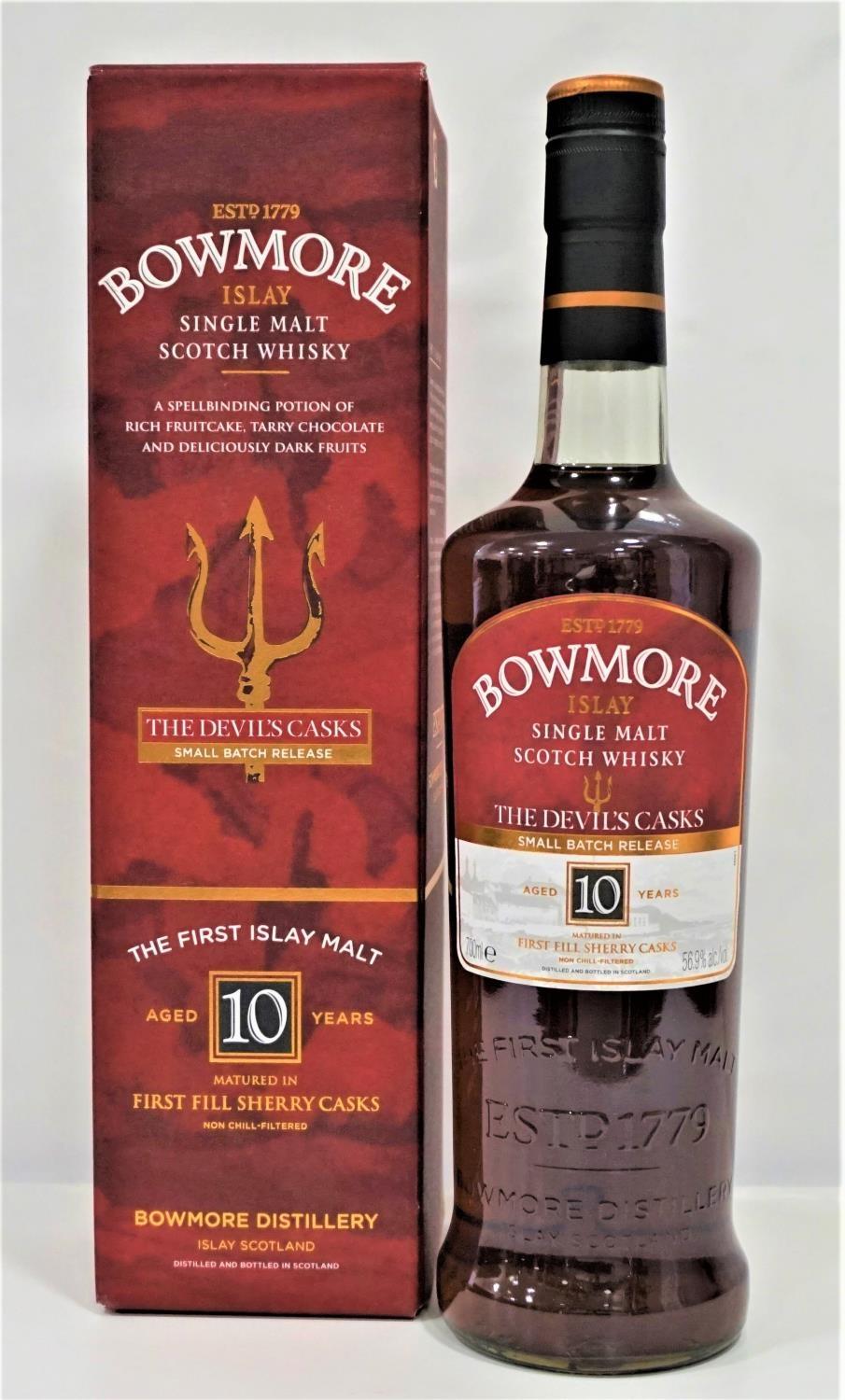 BOWMORE 10YO THE DEVIL'S CASKS - BATCH 1 A much sought after bottle of the Bowmore 10 Year Old