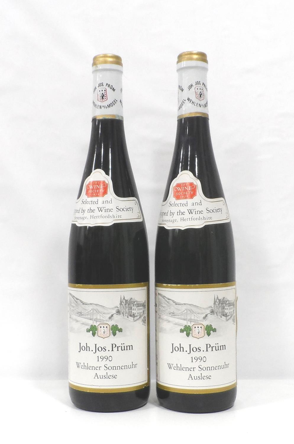 JOH.JOS. PRUM WEHLENER SONNENUHR AUSLESE 1990 A pair of rare bottles Selected and Shipped by The