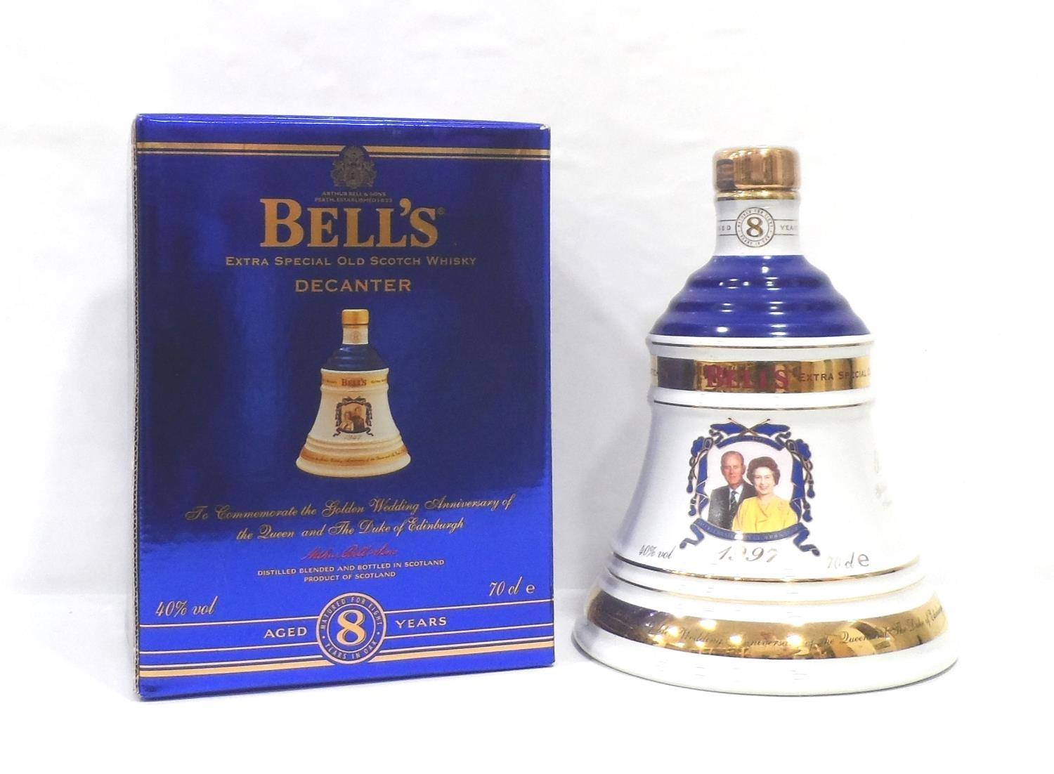 BELL'S DECANTER - GOLDEN WEDDING ANNIVERSARY A bottle of the ubiquitous Bell's 8 Year Old Extra