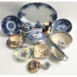 SELECTION OF MOSTLY VICTORIAN CHINA including a Mason's Mandalay pattern large cup and saucer, a