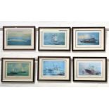 SET OF SIX NAUTICAL PRINTS including Benlomond 1890, Benlarig 1881, Benavon 1905, Bencleuch,