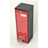 AMERICAN COIN OPERATED VENDING MACHINE for cards, in bright powder coated red finish, with a