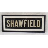 ORIGINAL GLASGOW CORPORATION LINEN TRAM DESTINATION BLIND - SHAWFIELD circa 1950s from Coronation