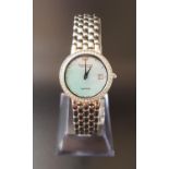 LADIES HAAS & CO. SWISS MADE WRISTWATCH the mother of pearl dial with date aperture at 3, with