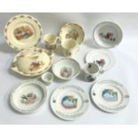 WEDGWOOD PETER RABBIT NURSERY WARE BOXED SET comprising two plates, two bowls of various sizes, a