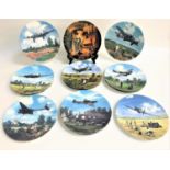SET OF TWELVE ROYAL DOULTON HEROES OF THE SKY COLLECTORS PLATES each decorated with the planes and