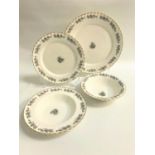 ROYAL STAFFORD DINNER SERVICE decorated in the Othello pattern, comprising dinner plated, soup bowls