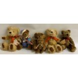 SELECTION OF FOUR BOYDS BEARS of various sizes, three of which have ribbon around neck and the other
