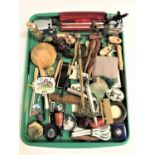 MIXED LOT OF COLLECTABLES including a cased pair of Simscrip pens, a pewter letter opener with