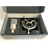 NEW BOXED NEUMANN TLM 102 STUDIO SET comprising condenser microphone and shock mount (nickel)