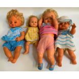 SELECTION OF FOUR PLASTIC DOLLS comprising a Palitoy doll made in England with open and sleeping