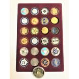 SELECTION OF TWENTY FIVE MASONIC TOKENS with examples from the United States, France, Mount Sinai,